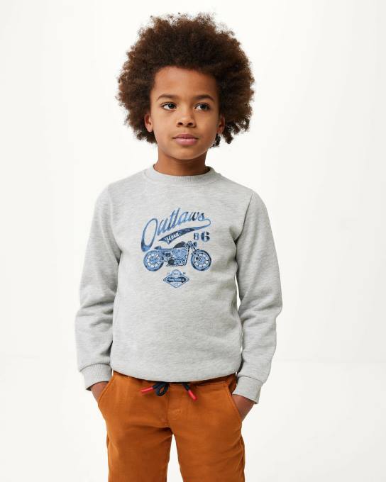 pelēks 42PB929 zēni Mexx crewneck artwork džemperis tuvcīņa