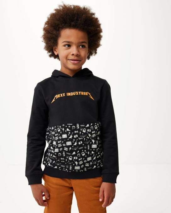 schwarz 42PB952 zēni Mexx colorblock hoody melns