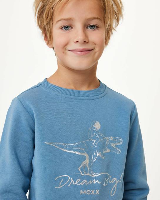 zils 42PB946 zēni Mexx crewneck ar mākslas darbu vidū