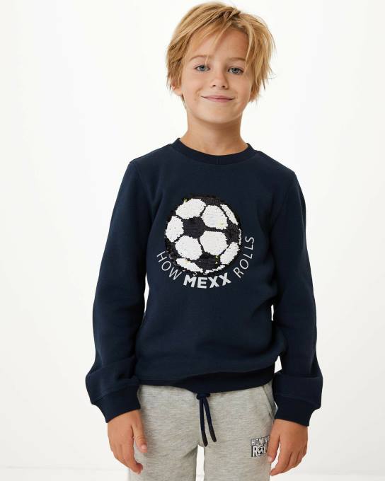 zils 42PB960 zēni Mexx divvirzienu sequince crewneck navy