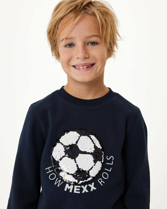 zils 42PB960 zēni Mexx divvirzienu sequince crewneck navy