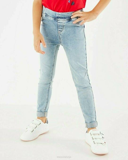 zils 42PB851 meitenes Mexx nikkie skinny leg džinsi jegging gaiši zilā krāsā