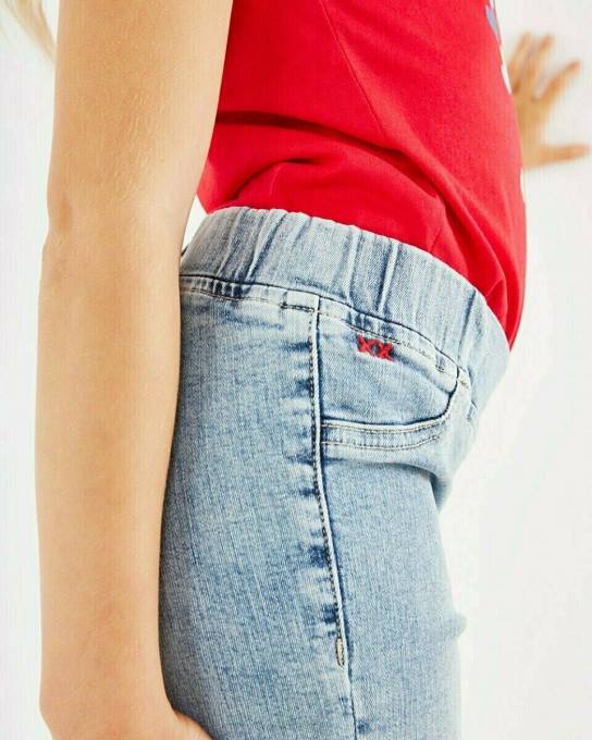 zils 42PB851 meitenes Mexx nikkie skinny leg džinsi jegging gaiši zilā krāsā