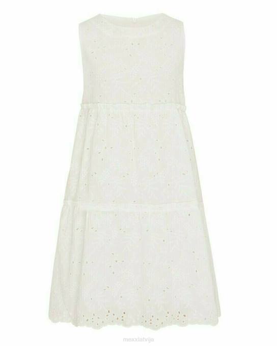 balts 42PB863 meitenes Mexx bridery kleita gandrīz balta