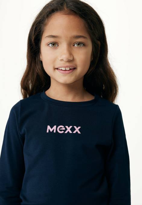 zils 42PB763 meitenes Mexx pamata t-paids ar garām piedurknēm
