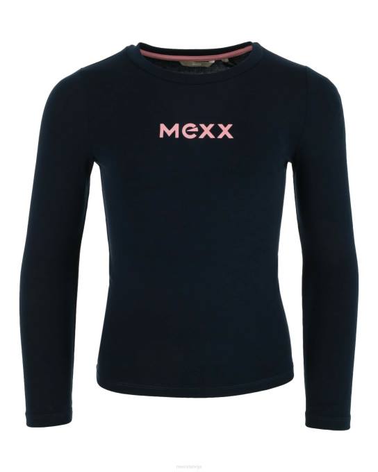 zils 42PB763 meitenes Mexx pamata t-paids ar garām piedurknēm