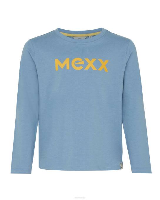 zils 42PB949 zēni Mexx ar garām piedurknēm logotipu, t-kreklu vidū