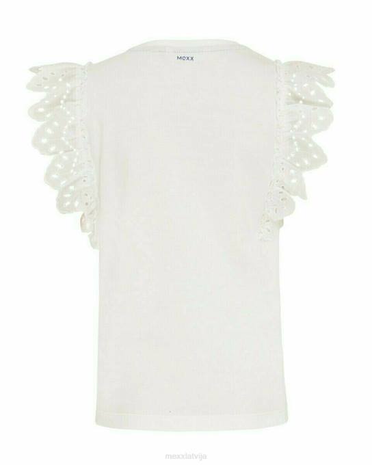 balts 42PB783 meitenes Mexx broidery piedurkņu tops balts