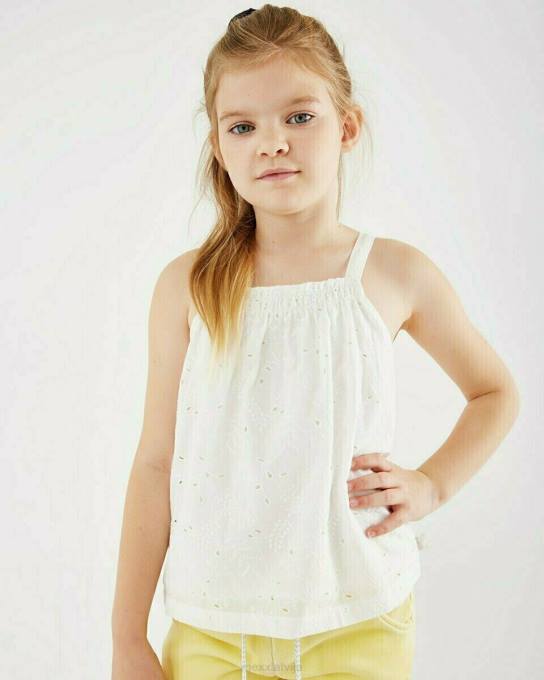 balts 42PB864 meitenes Mexx broidry top of off balts