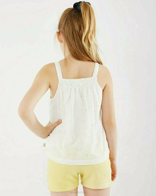 balts 42PB864 meitenes Mexx broidry top of off balts