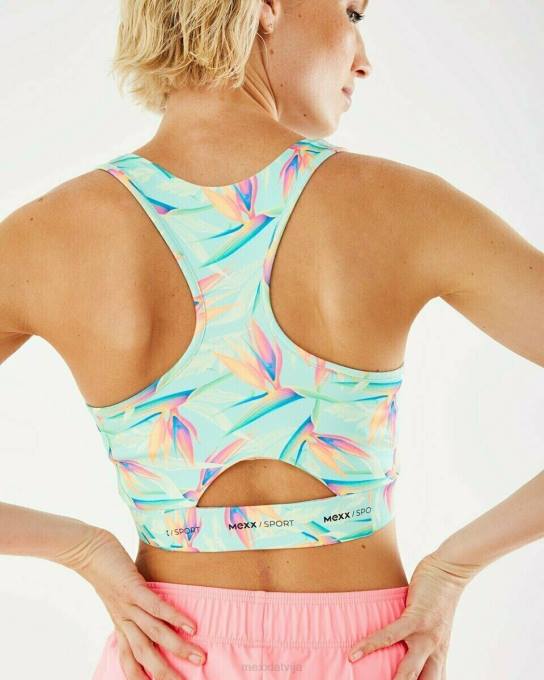 zaļš 42PB404 sievietes Mexx aop sportsbra viegla piparmētra