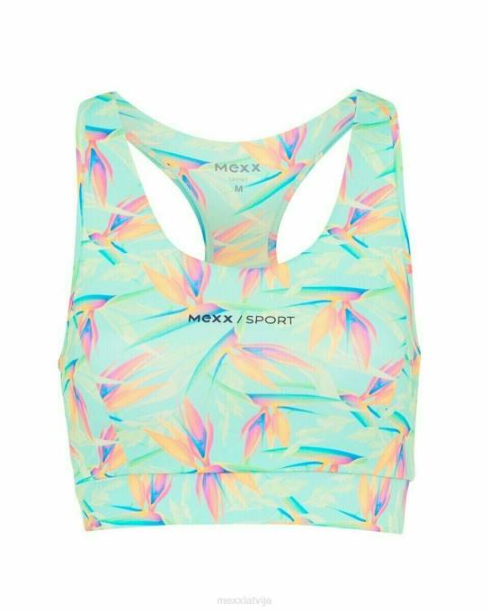 zaļš 42PB404 sievietes Mexx aop sportsbra viegla piparmētra