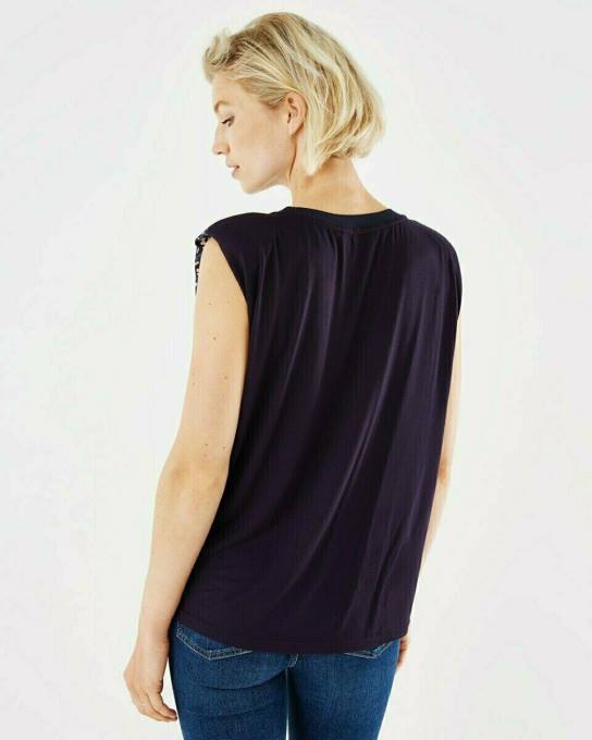 zils 42PB165 sievietes Mexx top print navy