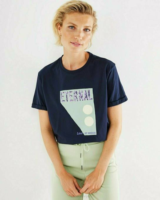 zils 42PB408 sievietes Mexx crewneck T-krekls navy