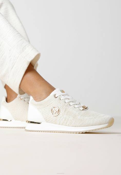 bēšs 42PB315 sievietes Mexx kedas gitte glitter gandrīz baltas