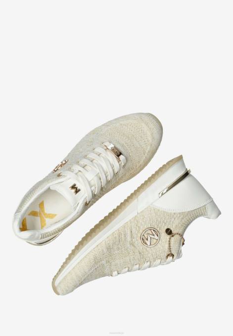 bēšs 42PB315 sievietes Mexx kedas gitte glitter gandrīz baltas