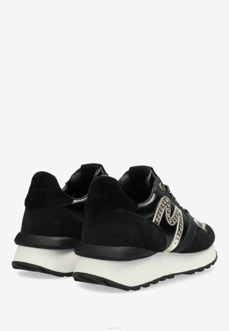schwarz 42PB347 sievietes Mexx sneaker juju spark melns/sudrabs