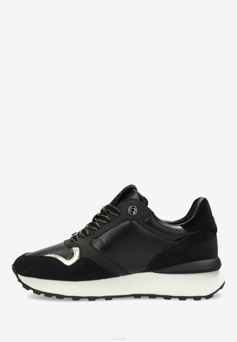 schwarz 42PB347 sievietes Mexx sneaker juju spark melns/sudrabs