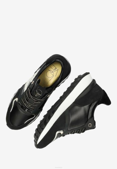 schwarz 42PB347 sievietes Mexx sneaker juju spark melns/sudrabs