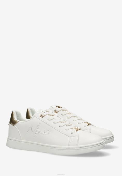 zelts 42PB354 sievietes Mexx sneaker glib balta