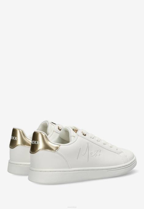 zelts 42PB354 sievietes Mexx sneaker glib balta