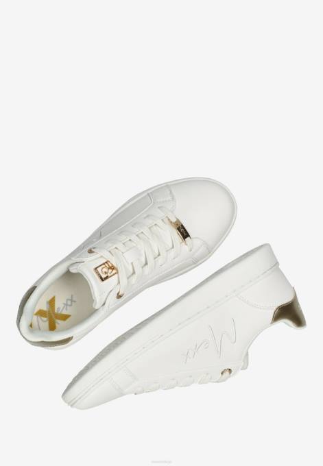 zelts 42PB354 sievietes Mexx sneaker glib balta