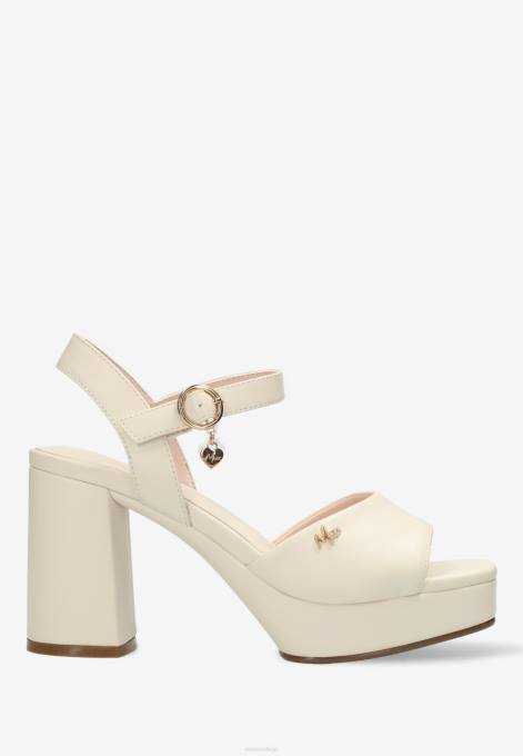 bēšs 42PB293 sievietes Mexx papēžu sandal lou krēms