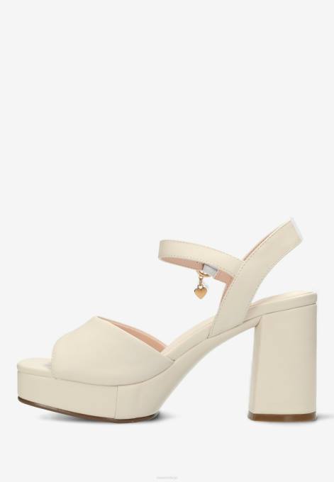 bēšs 42PB293 sievietes Mexx papēžu sandal lou krēms