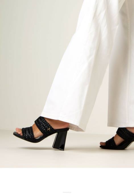schwarz 42PB240 sievietes Mexx papēžu sandales lilah melnas