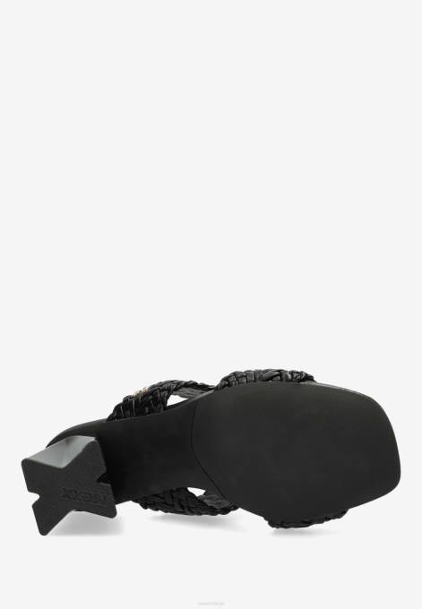 schwarz 42PB240 sievietes Mexx papēžu sandales lilah melnas