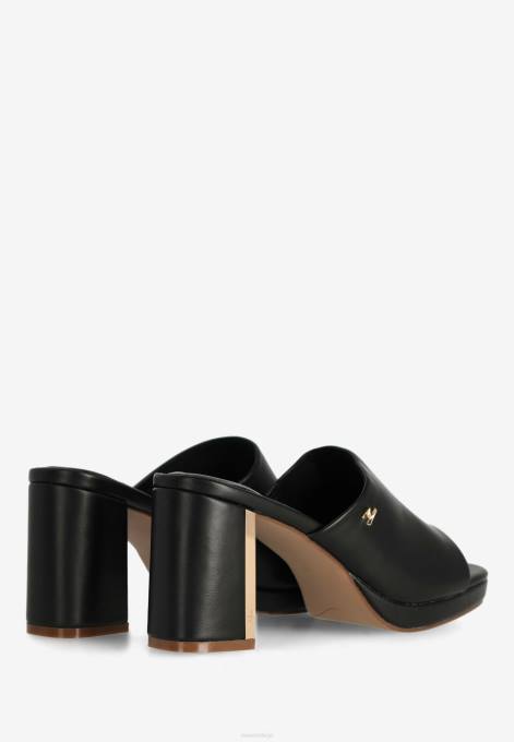 schwarz 42PB349 sievietes Mexx papēžu sandales lulu melnas