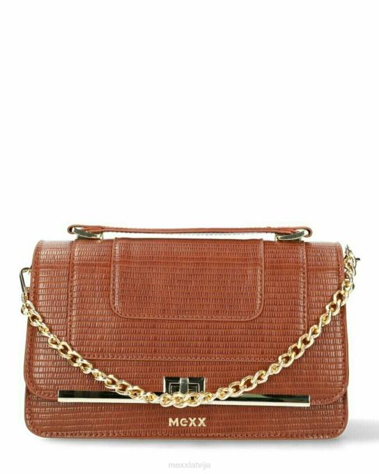 brūns 42PB435 sievietes Mexx flapover crossbody soma brūna