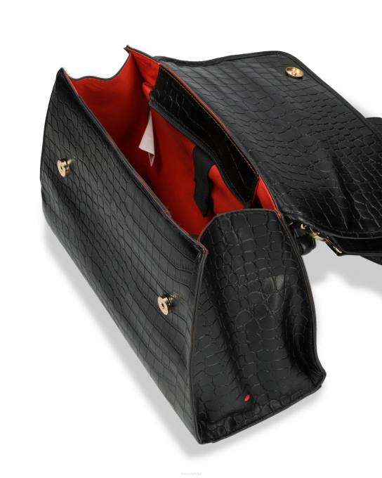 melns 42PB427 sievietes Mexx croco klēpjdatora soma