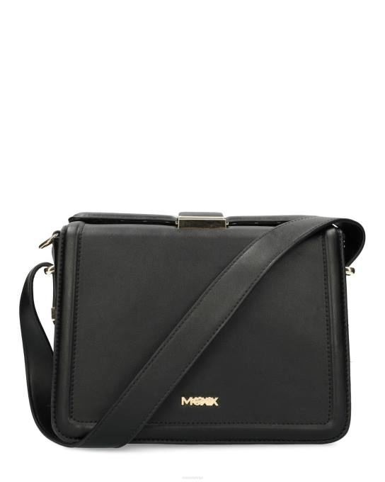melns 42PB432 sievietes Mexx flapover crossbody soma