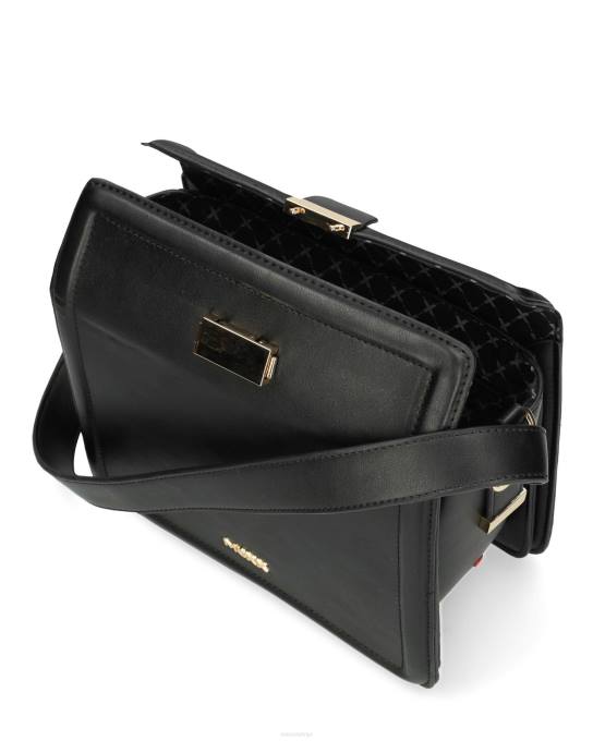 melns 42PB432 sievietes Mexx flapover crossbody soma