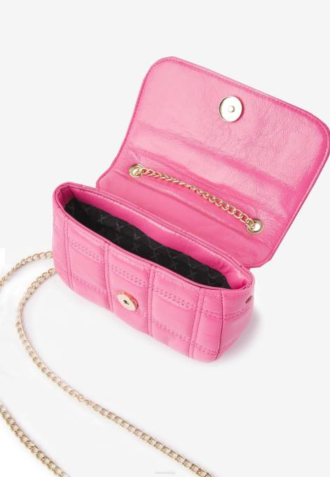 rozā 42PB414 sievietes Mexx stepēta crossbody soma neona