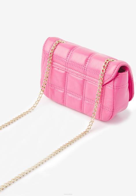 rozā 42PB414 sievietes Mexx stepēta crossbody soma neona