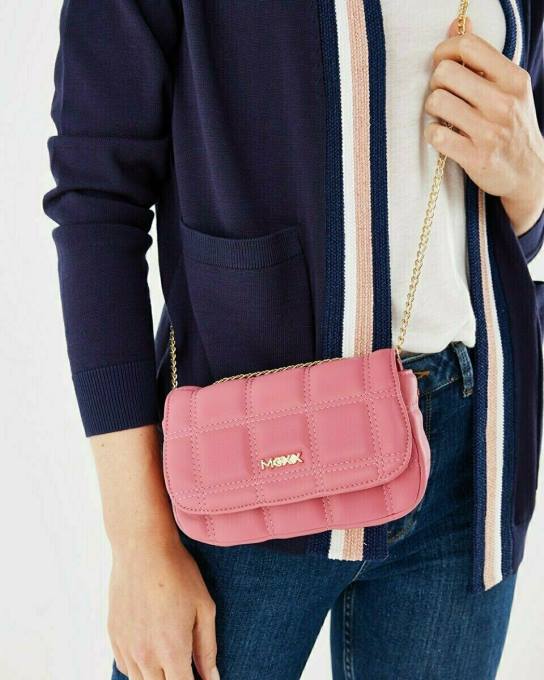 rozā 42PB423 sievietes Mexx stepēta crossbody soma