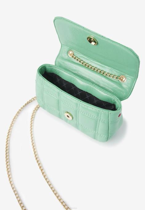 zaļš 42PB415 sievietes Mexx stepēta crossbody soma spilgti piparmētra