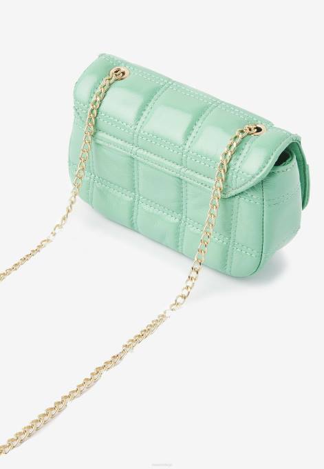zaļš 42PB415 sievietes Mexx stepēta crossbody soma spilgti piparmētra