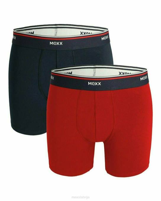 daudzkrāsains 42PB643 vīriešiem Mexx boksersorti 2-pack tumši/sarkani