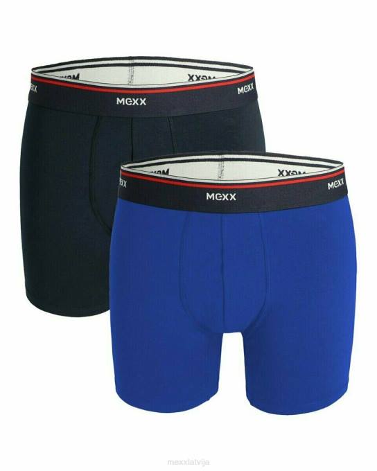 daudzkrāsains 42PB645 vīriešiem Mexx boksersorti 2-pack navy/kobalta