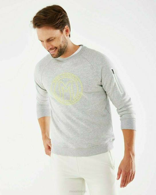 pelēks 42PB727 vīriešiem Mexx crewneck džemperis pelēks tuvcīņa