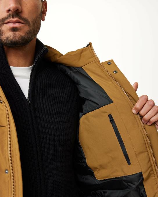 brūns 42PB601 vīriešiem Mexx parka ar kapuci zelta