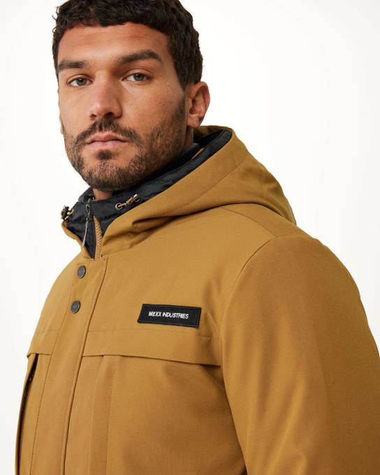 brūns 42PB601 vīriešiem Mexx parka ar kapuci zelta