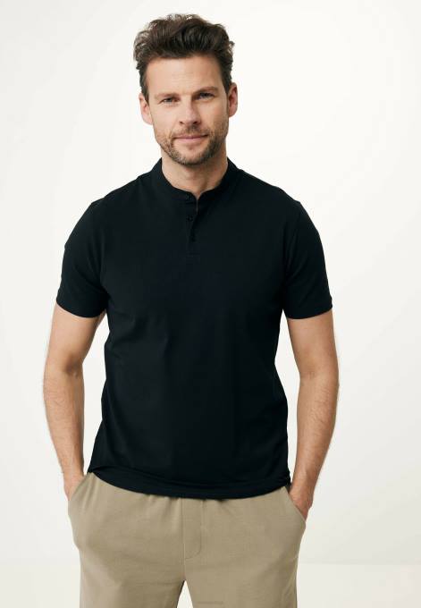 schwarz 42PB487 vīriešiem Mexx polo mao apkakle melna