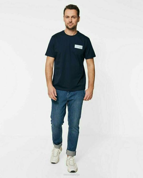 zils 42PB734 vīriešiem Mexx crewneck T-krekls navy