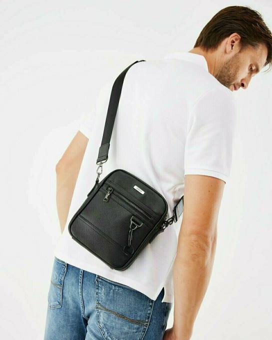 schwarz 42PB741 vīriešiem Mexx crossbody kurjera soma melna